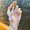 Creativa cadena para teléfono móvil con cuentas de garra de gato linterna, llavero lindo, colgante de pulsera para mochila escolar, llavero para llave de coche, regalo al por mayor