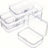 Caja de Joyería Transparente Cuadrada Portátil, Caja de Almacenamiento para Collares y Pendientes, Caja de Almacenamiento para Accesorios de Uñas