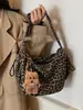Bolso Grande de Estampado Leopardo Vintage para Mujer 2026 Otoño/Invierno Nuevo Bolso de Hombro Único Bolso Cruzado de Moda para el Trabajo