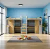 Cama Elevada para Adultos Engrosada Cama de Hierro para Escritorio de Arriba Cama de Hierro para Dormitorio de Estudiantes Empleados Cama con Estructura de Hierro Cama Elevada/Bajada Doble Escalera para Apartamento Escolar