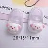 Pantuflas de cachorro luminosas de dibujos animados cuerda para clip de pelo de gel de crema diy zapatos de cuerda adornos de escena de coche con flores accesorios de resina lote