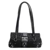 Bolso de axila nuevo y moderno para mujer, bolso de hombro patchwork de nicho retro 2026, bolso de mano estilo coreano con estampado de leopardo, bolso tote