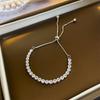 Pulseira Cristal Geométrico Ajustável Sentido Avançado Luxo Leve Design de Puxar Pulseira Sentido Celebridade da Internet Nova Atacado