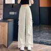 Calça casual de secagem rápida protetor solar feminina verão fina fresca respirável justa perna larga calça macacão feminino verão feminino A3751