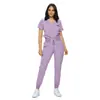 Uniformes médicos personalizados de dos piezas, uniformes dentales bordados con el nombre de la tienda, uniformes de trabajo de diseño personalizado en lotes pequeños