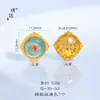 Puzuo Cor Forte Conservação de Cor Dourado Areia Acessórios DIY Incrustados com Cristal Natural Cabacinha Elefante Deus Gato da Sorte Contas para Pulseira com Furo