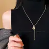 Colar do Sol com Pedra Olho de Tigre para Mulheres, Outono e Inverno, Estilo Vintage, Corrente Elegante para Suéter, Acessório de Nicho de Luxo Leve
