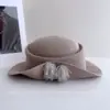 Nuevo Sombrero de Pescador Retro de Borlas con Borde Enrollado de Principios de Primavera, Sombrero Tejido Delgado Elegante, Gorro de Punto Versátil Casual