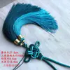 Accesorios para Joyería DIY Nudo Chino Colgante para Coche Conjunto Combinación Seda de Hielo Luminoso Doble Borla Colgante de Cintura