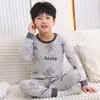 Pijama de Algodón Puro para Niños, Ropa y Pantalones de Otoño para Niños, Camisetas de Algodón Base para Niñas, Conjunto de Ropa Interior Térmica de Invierno para Niños Pequeños