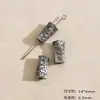 Prata Três Cores Oca Dupla Felicidade Alienígena Fio de Contas Pequeno para Vaso String Colar DIY Feito à Mão Contas Espaçadoras Acessório de Joia Materiais