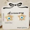 Pendientes Europeos y Americanos Transfronterizos Explosivos Chapados en Oro Cobre Circonita Ojo del Diablo Pendientes de Diseño de Estrella de Cinco Puntas de Nicho de Moda