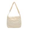 Bolsa, Bolsa de Ombro, Bolsa Transversal para Mulheres, Grande Capacidade, Estilo Simples e Fashion, Estilo Novo da Primavera 2024, Bolsa de Algodão Acolchoado, Bolsa Quadrada Pequena