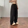 Calça masculina cor de damasco estilo old money, calça larga de perna ampla, leve, respirável e de secagem rápida para o verão, calça casual com sensação relaxada e descontraída