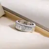 Anillo de Plata de Ley Cepillada Estilo Italiano para Mujer, Plata de Ley S925 Chapado en Oro con Diamantes, Anillo de Lujo Ligero, Popular en Transmisiones en Vivo de Xiaohongshu