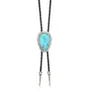 Collar de Cuero Largo de Aleación con Cabeza de Toro Transfronterizo Europeo y Americano, Collar de Cuero Retro Nuevo de Moda Unisex