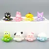 Tendencia Sanrio Galvanizado Avión DIY Accesorios de Resina Decoración de Coche Llavero Estilo Ins Venta al por Mayor Bolsas Sorpresa