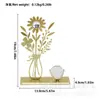 Diseño Popular Bola de Cristal Calada Flores de Hierro Adornos de Escritorio Sala de Estar Decoraciones Adornos de Instagram Suministro Directo de Fábrica