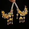 Pente Dourado Estilo Antigo, Adorno de Cabeça para Maquiagem de Traje da Dinastia Han Estilo Tang, Noivado e Casamento, Acessórios de Cabelo Estilo Chinês Novo Estilo Chinês