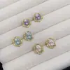 Diseño Retro Original de Nicho Nuevo Estilo Chino Pintura al Óleo Pendientes de Perla Pendientes Sencillos Lujo Accesible Pendientes de Gama Alta