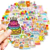 56 Stickers de Graffiti Felicitaciones de Cumpleaños Felices de Dibujos Animados Lindos Transfronterizos Lote de Pegatinas de Decoración de Cumpleaños para Niños de Amazon