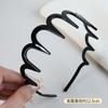Banda para el cabello con ondas grandes y parte superior craneal alta, para lavarse la cara y con pinza para el cabello de verano, con peine de dientes, banda para la cabeza antidesgaste esponjosa en forma de U