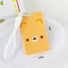 Portatarjetas de empujar y tirar con expresión de dibujos animados lindos, tarjeta de estudiante para el campus estilo crema, tarjeta de acceso, cubierta protectora para cordón de foto de ídolo