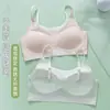 Sujetador deportivo con tiras ajustables para niñas, adecuado para estudiantes de secundaria y preparatoria, diseñado para la pubertad, con tela transpirable que absorbe el sudor