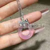 Pingente de Calcedônia Verde Banhado a Prata Incrustado Fivela Segura para Gelo Ágata Clara Colar de Jade Feminino Fornecimento ao Vivo Atacado