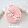 Peine Suave de Cojín de Aire de Dibujos Animados Lindo Peine Plegable para el Cabello con Espejo Todo en Uno Mini Portátil para Niñas Peine de Bolsa de Aire Peine Masajeador