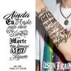 Tatuajes Temporales de Caligrafía Cursiva Inglesa de Hierbas para Hombres y Mujeres, Impermeables, de Larga Duración, Alta Gama, Realistas, No Reflectantes para Brazos y Pantorrillas