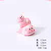 Acessórios de Resina de Porquinho Rosa Fofo e Ganancioso, Boneca de Lanche Casa de Bonecas Animal DIY Saco Surpresa Enfeites de Mesa para Carro