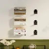 Nuevo Gancho de Pared de Metal Sin Taladro Estante de Almacenamiento de Libros Invisible Estante de Almacenamiento de Libros Multifuncional para el Hogar