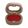 Caja de Anillo de Madera de Nogal Negro con Ventana, Caja de Joyería de Madera Maciza con Ventana Transparente, Caja para Anillo de Compromiso de Diamante, Caja de Almacenamiento para Pendientes