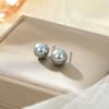 Pendientes de Plata de Ley S999 con Perlas Francesas para Mujer Otoño e Invierno Diseño de Nicho Pendientes de Sentido Avanzado Pendientes Nuevas Explosiones