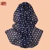 Bufanda Fina Transpirable de Gasa para Mujer con Estampado Geométrico de Lunares, Elegante, Decorativa, para Viaje, Protección Solar, Chal