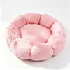Cama para gato, quente para o inverno, design floral, semi-fechada, adequada para todas as estações, cama para cachorro, cachorro pequeno, cachorro teddy, cama para pet, atacado, em estoque
