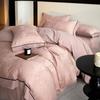 Lujo Ligero Pluma Cero Aire Cepillado Cama Sábanas Juego de Cuatro Piezas Sensación de Pluma Ligera Funda Nórdica de Gama Alta Cama Sábanas Ropa de Cama