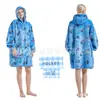 Ropa de invierno de franela con capucha de dibujos animados transfronteriza para adultos, grosor aumentado para hombres y mujeres, ropa perezosa para parejas, venta al por mayor