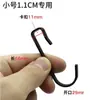 Gancho de tarjeta de acero inoxidable al por mayor gancho de tubo cuadrado para el hogar gancho plano pequeño para cocina balcón ventana armario puerta secado salchicha tocino s colgante