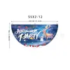 Bandera colgante de Navidad nueva transfronteriza de Amazon Bandera semicircular Bandera en forma de abanico Bandera de forma especial Decoración de barandilla para fiesta de Halloween