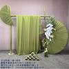Nuevos Adornos de Apoyos para Boda Abanico Semicircular Plegable Nicho Decoración de Bienvenida para Boda Arreglo de Escenario Estilo Nanyang