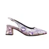 Sandalias Europeas de Talla Europea para Mujer, Punta Fina, Correa al Tobillo, Espalda Abierta, Nuevo Estilo de Verano, Patrón de Serpiente, Tacones Altos con Tacón Grueso