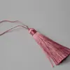 Borla de Oreja Gruesa de 8 cm Poliéster Marcador de Libros de Ropa de Gama Alta Accesorios de Talla en Madera Oreja Nudo Chino Colgante Borla Oreja
