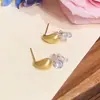 Nuevos Pendientes de Borla de Cristal Patchwork Cepillado Moda Temperamento Versátiles Colgantes Joyería para Orejas de Lujo Ligero Gama Alta para Mujeres