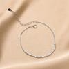 Pulsera de Cadena de Tenis de Plata de Ley 925 de Venta Caliente Transfronteriza con Zirconia para Mujer, Lujo Ligero de Alta Gama, Elegante, Cadena de Caja de Diamantes Rai