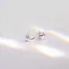 Aretes de botón estrella Luna de plata esterlina 925 para dormir femeninos Mini aretes pequeños estudiante aretes sencillos