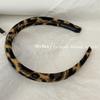 Retro Leopard Print Esponja Hair Hoop Moda All-match Headband Moda Out-of-the-way Pressed Hair Caps Anel de cabelo