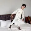 Conjunto de Roupas e Calças de Outono Sem Ossos para Crianças, Conjunto de Pijama de Outono 100% Algodão Classe A para Meninos e Meninas, Roupa de Casa para Bebê