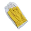 Roupa Anticolmeia para Crianças, Roupa de Abelha de Uma Peça 100% Algodão, Jaqueta Respirável de Apicultura Branca e Amarela, Ferramenta de Proteção para Captura de Abelhas